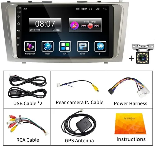 Miniatura 9 de Radio de coche 5GHz-WiFi 2G+64G para Toyota Camry 2006 2007 2008 2009 2010 2011 con CarPlay Android Auto, 9 pulgadas pantalla táctil Android 15