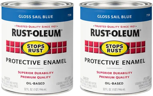 Miniatura 19 de Rust-Oleum 7765502 - Pintura anti-óxido para aplicación con brocha, cuarto de galón, color rojo real brillante, (paquete de 1)