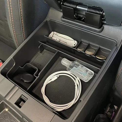 YEE PIN Bandeja de consola Frontier 2025 2024 2023 2022 - Organizador de consola central para Nissan Frontier S/SV/Midnight Edition/PRO-X/PRO-4X