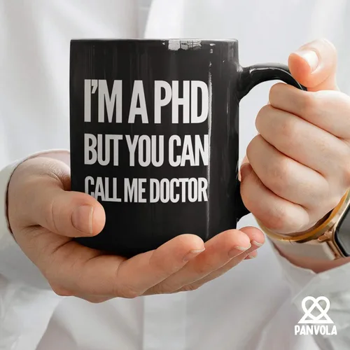 Miniatura 4 de I'm A PHD But You Can Call Me Doctor PhD Regalos de graduación Dr. Regalos de Dr. Taza de cerámica de 11 oz Negro 11 oz