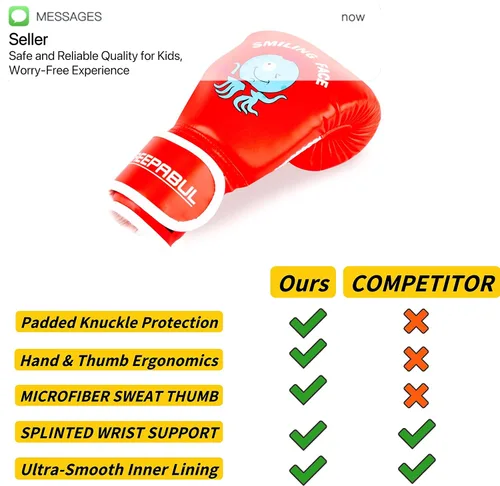 Miniatura 5 de Guantes de boxeo mejorados para niños y niñas de 3 a 8 años, guantes de boxeo para entrenamiento de niños, guantes de boxeo para niños, para saco