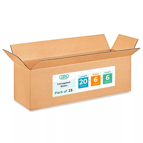 Miniatura 161 de IDL Packaging Paquete de 5 cajas de envío altas de 8 x 8 x 48 pulgadas, extra resistentes de 200 libras frente a caja regular, cajas de mudanza