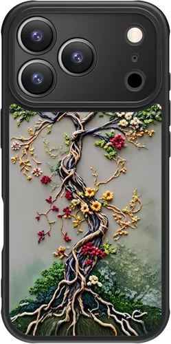 Miniatura 128 de FUNMIKO Funda para iPhone 16 Plus, carga inalámbrica y protección de grado militar, diseño floral moderno para mujeres y niñas, funda antideslizante
