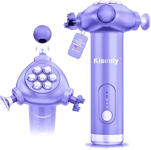 Kiseely Pistola de masaje de tejido profundo con 5 velocidades, masajeador muscular vibrante, masajeador de terapia para todo el alivio del cuerpo,