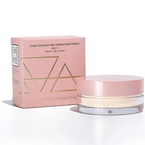 Miniatura 14 de The Good Mineral Loves-You-Back Base de maquillaje mineral en polvo 3 en 1 (BEIGE 3) Diseñada para pieles sensibles y propensas al acné Unifica