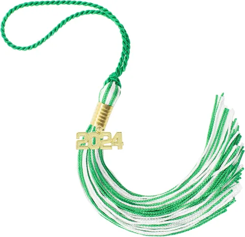 Miniatura 349 de Borla de graduación Aqua 2022, todos los colores escolares disponibles, fabricada en Estados Unidos