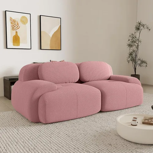 Miniatura 61 de Sofás seccional modular de 80" sin huesos modernos para sala de estar, juego de sofás comprimidos de 2 plazas con asiento profundo, sin necesidad