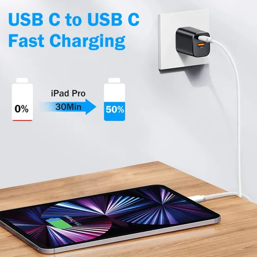 Miniatura 6 de Paquete de 2 cables tipo C a tipo C de 10 pies, USB C a USB C, cable USB C de 60 W, cable de carga rápida compatible con Apple iPhone 15/15 Pro/15