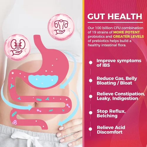 Miniatura 3 de ZEBORA Probióticos para mujeres 100 mil millones de UFC con prebióticos, D-manosa y arándano para digestivos, inmunes y femeninos, apoyo de salud UT