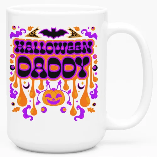 Miniatura 118 de LookHUMAN Taza de Café de Halloween – Halloween Is Meowgical Tazas, Taza de Café Espeluznante Idea de Regalos de Taza, 15 Onzas 10-Blanco