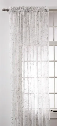 Miniatura 17 de Renaissance Home Fashion Stylemaster Reese - Cenefa festoneada transparente bordada en capas, 55 x 17 pulgadas, color moca