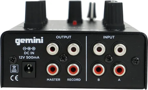 Miniatura 4 de Audiosavings Paquete: Gemini MM1 Mezclador de DJ de 2 canales de audio profesional de bolsillo con paquete de ecualización de 2 bandas con Rockville