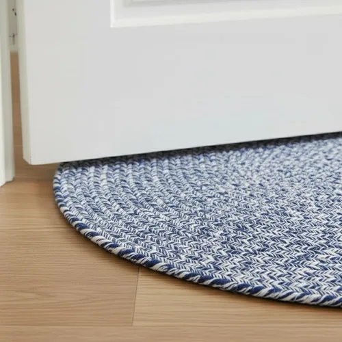 Miniatura 63 de Super Area Rugs Farmhouse - Alfombra trenzada de algodón reversible para cocina, gris y blanco, 4 x 6 pies, ovalada