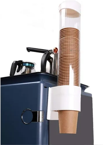 Portavasos desechable grande montado en la pared, dispensador de tazas, organizador de vasos de papel o plástico, incluye imán para fijar (L es