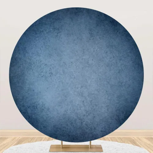Leyiyi Cubierta de fondo redonda azul de 3 x 3 pies de poliéster, degradado abstracto, color borroso, fotografía de fondo, adulto, niño, bebé, fotos