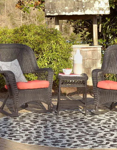 Miniatura 4 de Unique Loom Outdoor Safari Collection - Alfombra para exteriores, colección Safari (3 pies 3 pulgadas redonda, gris claro/gris) - Leopardo