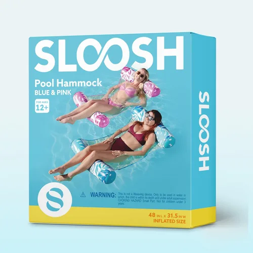 Miniatura 8 de SLOOSH 2 Packs Hammock Pool Floats Adults, 4-in-1 Multi-Purpose Inflatable Pool Floats PVC Water Hammock Lounge Floaties