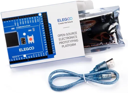 Miniatura 7 de ELEGOO MEGA R3 Placa ATmega 2560 + cable USB compatible con Arduino IDE Proyectos Cumplimiento RoHS Negro