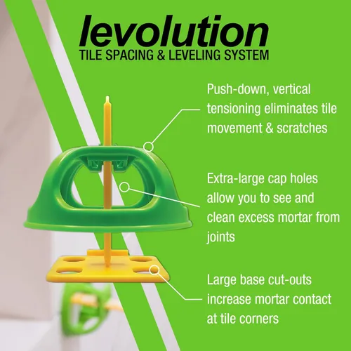 Miniatura 6 de Miracle Sealants Levolution Pro - Espaciador plano de 1/8", sistema de nivelación y espaciado de azulejos para control de páginas de labios, 250