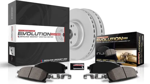 Miniatura 2 de Power Stop KOE2178 Autospecialty Kit de frenos de repuesto delantero-OE Rotores de freno y pastillas de freno de cerámica para Dodge Durango 2003