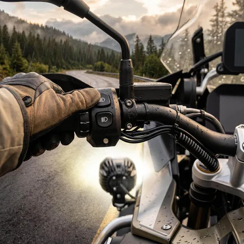 Miniatura 2 de EVGATSAUTO Kit de interruptor de luz antiniebla para R1200GS, R1250GS, F750GS, F850GS - Botón de control de lámpara antiniebla de motocicleta