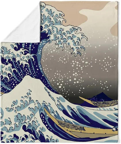 Miniatura 3 de CafePress Hokusai The Great Wave Off Kanagawa - Manta de forro polar súper suave, 60 x 50 pulgadas