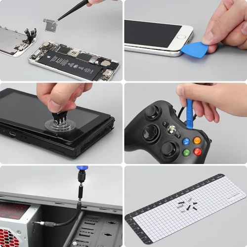 Miniatura 5 de STREBITO Juego de destornilladores de precisión 153 en 1 pequeño juego de destornilladores magnéticos con funda, kit de herramientas de reparación