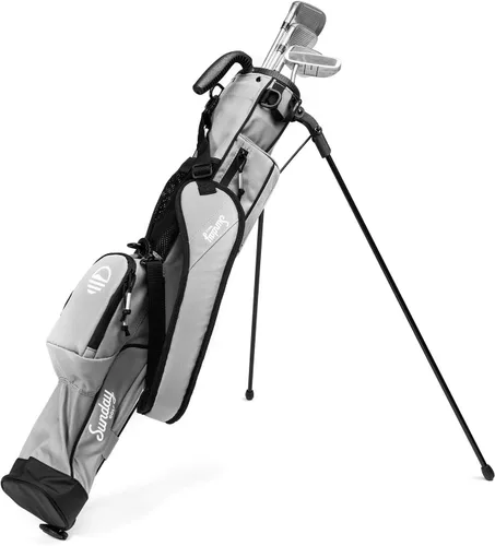 Miniatura 7 de Sunday Golf - Bolsa Sunday Golf ligera con correa y soporte - Fácil de transportar y duradera bolsa de golf Pitch n Putt - Bolsa de golf para el Rosa