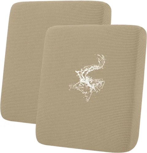 Miniatura 132 de hyha Fundas impermeables para cojines de sofá para mascotas, funda antideslizante para asiento de sofá para perros lavable, tela de jacquard Gris