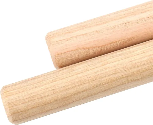 Miniatura 3 de SINJEUN 16 pares (paquete de 32) palos de ritmo de madera de 8 pulgadas, instrumento de percusión musical de madera clásica, palos Lummi de música
