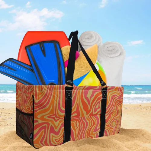 Miniatura 104 de NGIL Bolsa de comestibles reutilizable extra grande plegable de gran tamaño para comestibles, almacenamiento, picnic, playa, Bronco-negro occidental