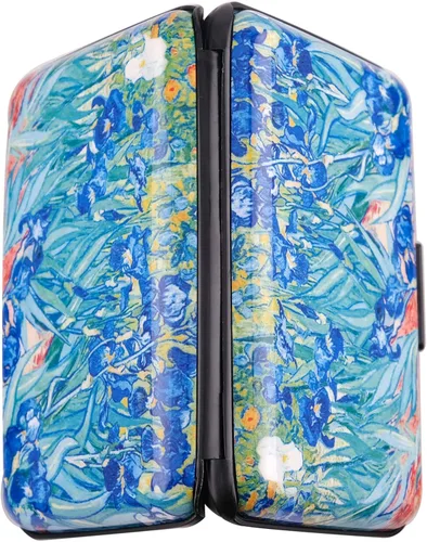 Miniatura 4 de Tarjetero de aluminio con bloqueo RFID para hombres y mujeres, elegante cartera de viaje con 7 ranuras, la mejor protección contra escaneos
