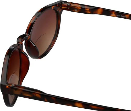 Miniatura 6 de Mass Vision 'The Brilliance' - Lentes de sol bifocales polarizados, redondos, de marco completo, para mujeres y hombres 2 pares negro/tortuga