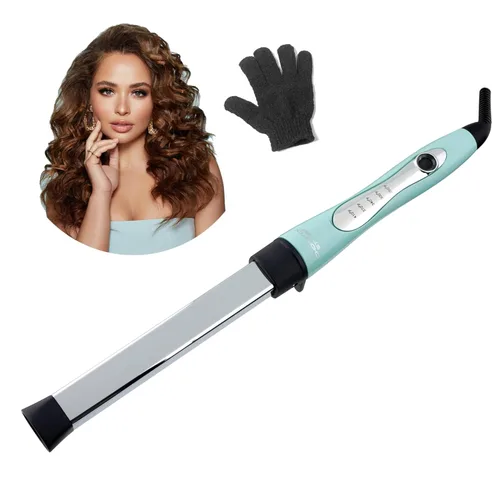 CHOPSTICK STYLER Varita rizadora profesional, 5 temperaturas variables, barril rectangular de titanio extra grueso de longitud larga de 0.7 x 0.9