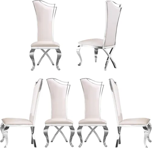Miniatura 15 de ACEDÉCOR Juego de 2 sillas de comedor de terciopelo, sillas de cocina tapizadas de lujo negras con respaldo alto aerodinámico, modernas y hermosas