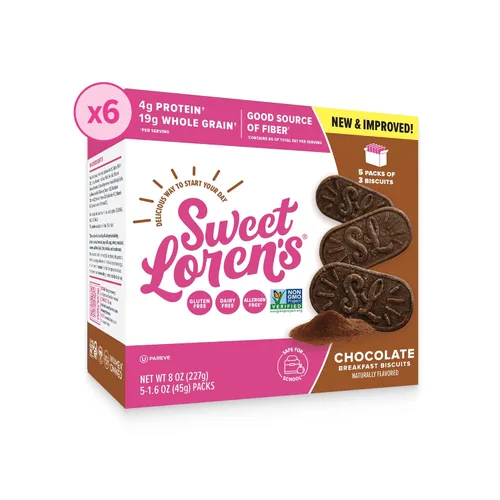 Miniatura 12 de Sweet Loren's Galletas veganas para el desayuno, arándano, 0.18 onzas de proteína, 0.39 onzas de granos integrales, a base de plantas, sin gluten