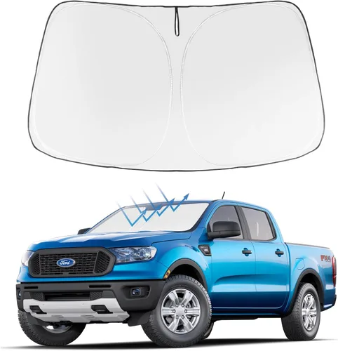 Miniatura 38 de Proadsy Parasol para parabrisas actualizado 2025, ajuste personalizado Dodge RAM 1500 2Dr 2019-2024 2025, 4 capas, plegable, protector de parasol