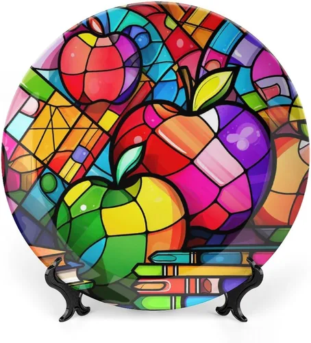 Miniatura 17 de Platos decorativos, diseño de acuarela de calabaza otoñal, placa de exhibición para el hogar, oficina, cocina, decoración de mesa, platos de Otoño
