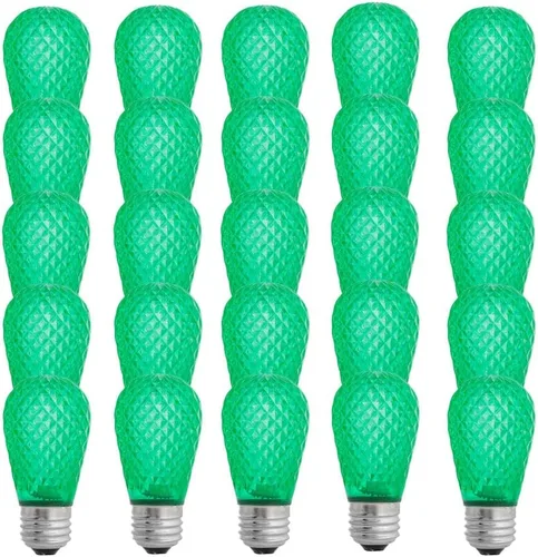 Miniatura 11 de Lente facetada LED azul S14 - Bombilla de cadena de patio
