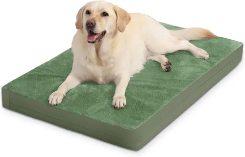 Miniatura 12 de Cama impermeable para perros pequeños, almohadilla para jaula de 24 pulgadas, cama ortopédica lavable para cachorros con funda extraíble reversible