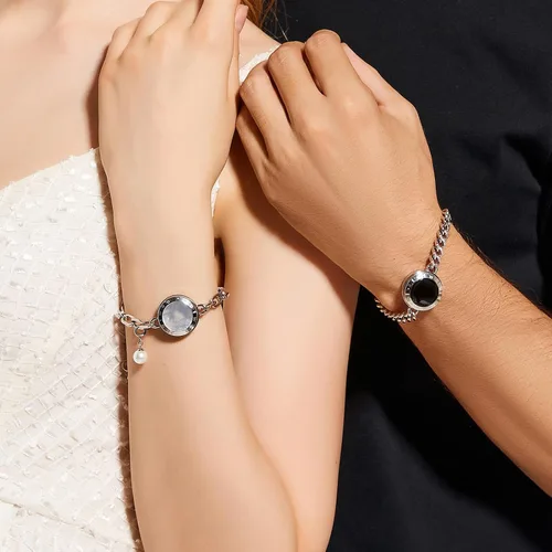 Miniatura 30 de TOTWOO Long Distance Touch Bracelets for Couples, Vibration & Light up for Love Couples Bracelets Long Distance Relationship Gifts for Girlfriend