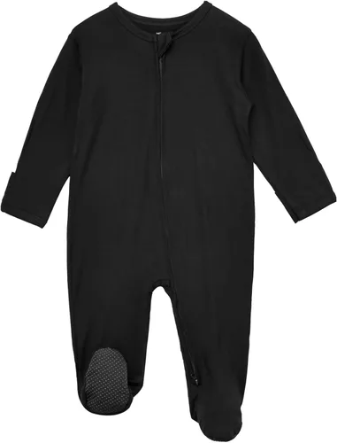 Miniatura 2 de Aablexema Pijamas con cremallera para bebé, rayón de bambú, pijamas con pies y mitones, pijamas para dormir