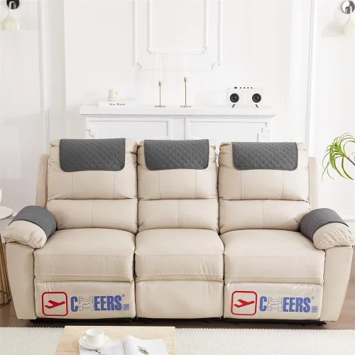 Miniatura 13 de 3 fundas reclinables, fundas de brazo de sherpa para silla reclinable con bolsillos de almacenamiento, funda para reposacabezas para silla