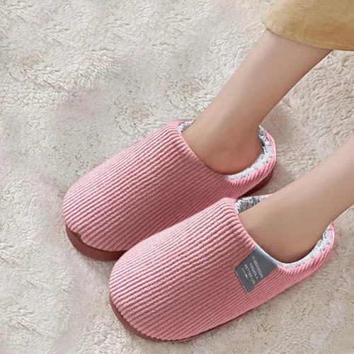 Miniatura 3 de NOLDARES Pantuflas de felpa con espuma viscoelástica, mullidas, antideslizantes, para mujer, de piel para interior, planas, para mujer