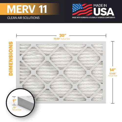 Miniatura 2 de BNX TruFilter MERV 11 - Filtro de aire de 14 x 20 x 1 pulgadas (paquete de 6) – Fabricado en Estados Unidos – Filtro de aire acondicionado
