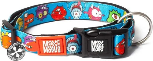 Miniatura 16 de Max & Molly Urban Pets Smart ID - Collar para perro con etiqueta de seguridad QR Gotcha! para mascotas y perfil de mascota personalizado, neopreno