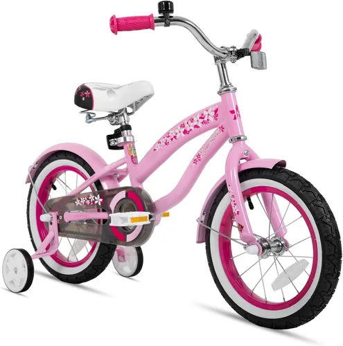 Miniatura 12 de JOYSTAR Bicicleta de crucero para niños de 12, 14 y 16 pulgadas, para niños de 2 a 7 años, bicicleta para niños con ruedas de entrenamiento, freno