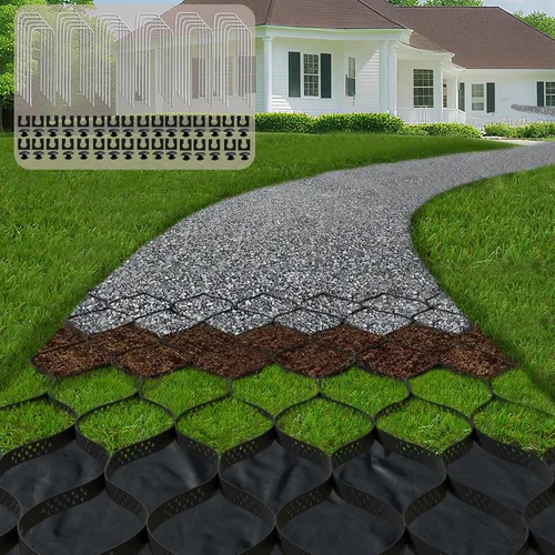 Miniatura 12 de Rejilla de Suelo de Grava de 2" de Grosor 4 pies x 10 pies - Rejillas de Estabilización Geo Grid para Entrada de Vehículos, Rejilla Retenedora
