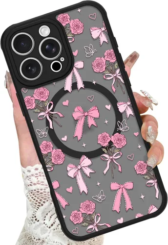 Miniatura 15 de KANGHAR - Funda para iPhone 11 [Compatible con Magsafe] Patrón estampado de leopardo Lindo guepardo Funda protectora magnética para niñas, mujeres