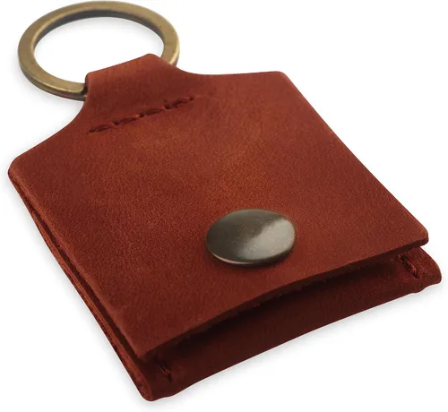 Miniatura 7 de Soporte de cuero para llavero, funda de viaje para anillo de boda, soporte para anillo de compromiso, bolsa para anillos, soporte para anillos